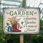 Where Flowers Bloom, So Does Hope - Family Personalized Custom Home Decor Metal Sign - Gift For Gardeners