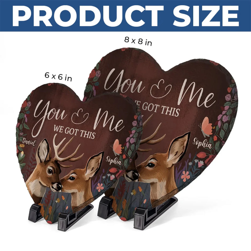 Together, We Are Nature’s Perfect Pair - Couple Personalized Custom Heart Shaped Stone With Stand - Gift For Husband Wife, Anniversary