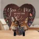Together, We Are Nature’s Perfect Pair - Couple Personalized Custom Heart Shaped Stone With Stand - Gift For Husband Wife, Anniversary