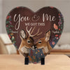 Together, We Are Nature’s Perfect Pair - Couple Personalized Custom Heart Shaped Stone With Stand - Gift For Husband Wife, Anniversary