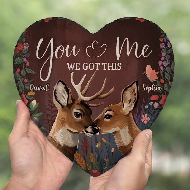Together, We Are Nature’s Perfect Pair - Couple Personalized Custom Heart Shaped Stone With Stand - Gift For Husband Wife, Anniversary