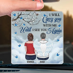You Live On In My Heart - Memorial Personalized Custom Car Ornament - Acrylic Custom Shaped - Sympathy Gift For Family Members