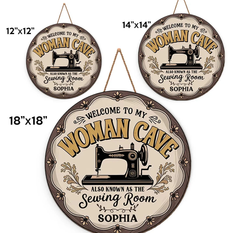 Welcome To My Sewing Room - Family Personalized Custom Shaped Home Decor Wood Sign - House Warming Gift For Yourself, Best Friends, Siblings, Family Members