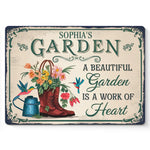 Where Flowers Bloom, So Does Hope - Family Personalized Custom Home Decor Metal Sign - Gift For Gardeners