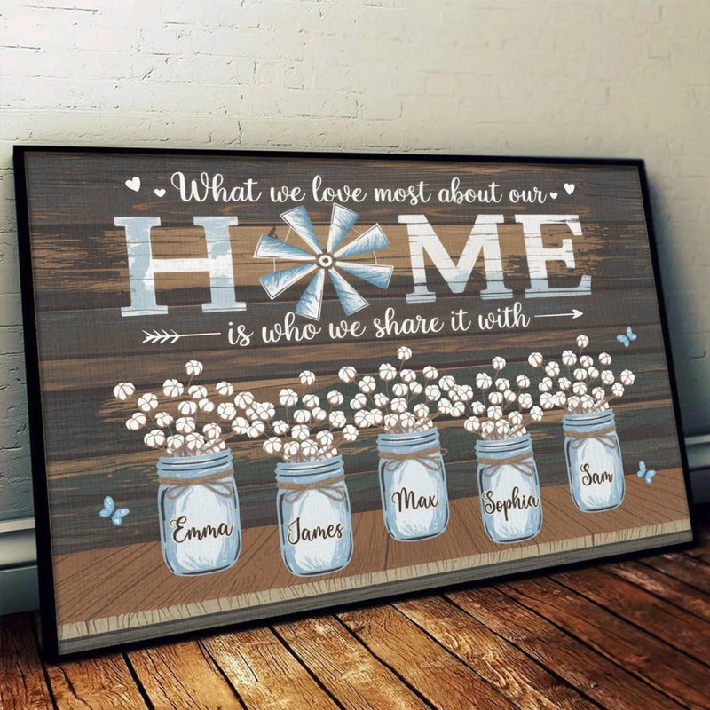Time Together As A Family Is A Gift - Family Personalized Custom Horizontal Poster - Gift For Family Members