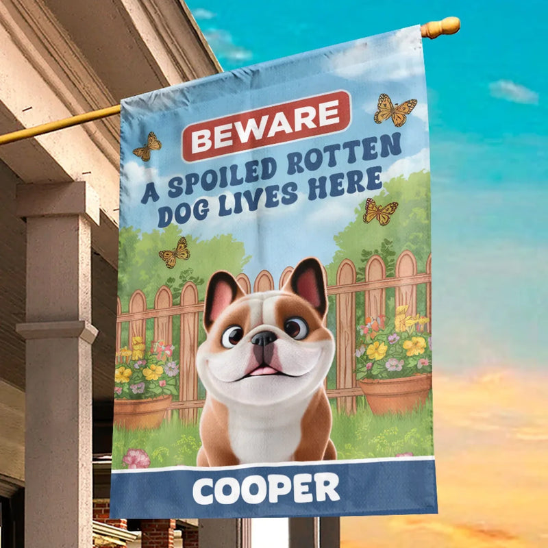 Growing Memories, One Wag And Bloom At A Time - Dog Personalized Custom Flag - Gift For Pet Owners, Pet Lovers