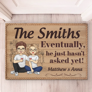 A Perfect Match, Now And Forever - Couple Personalized Custom Home Decor Decorative Mat - House Warming Gift For Husband Wife, Anniversary