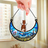 Your Purrs Echo In Our Memories - Memorial Personalized Window Hanging Suncatcher Ornament - Sympathy Gift For Pet Owners, Pet Lovers