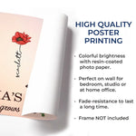 When Love Grows Here - Family Personalized Custom Horizontal Poster - Gift For Mom, Grandma