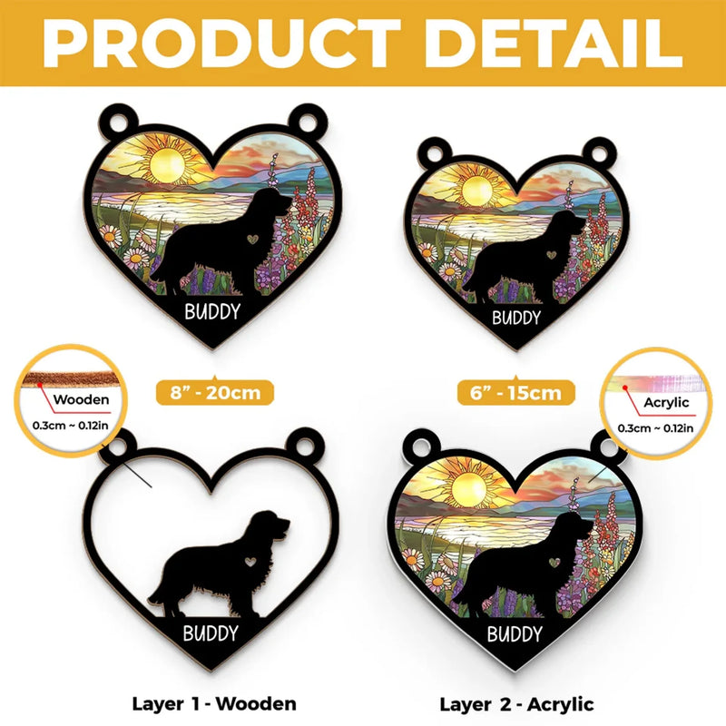 A Furry Friend, A Love That Never Fades - Memorial Personalized Window Hanging Suncatcher Ornament - Sympathy Gift For Pet Owners, Pet Lovers