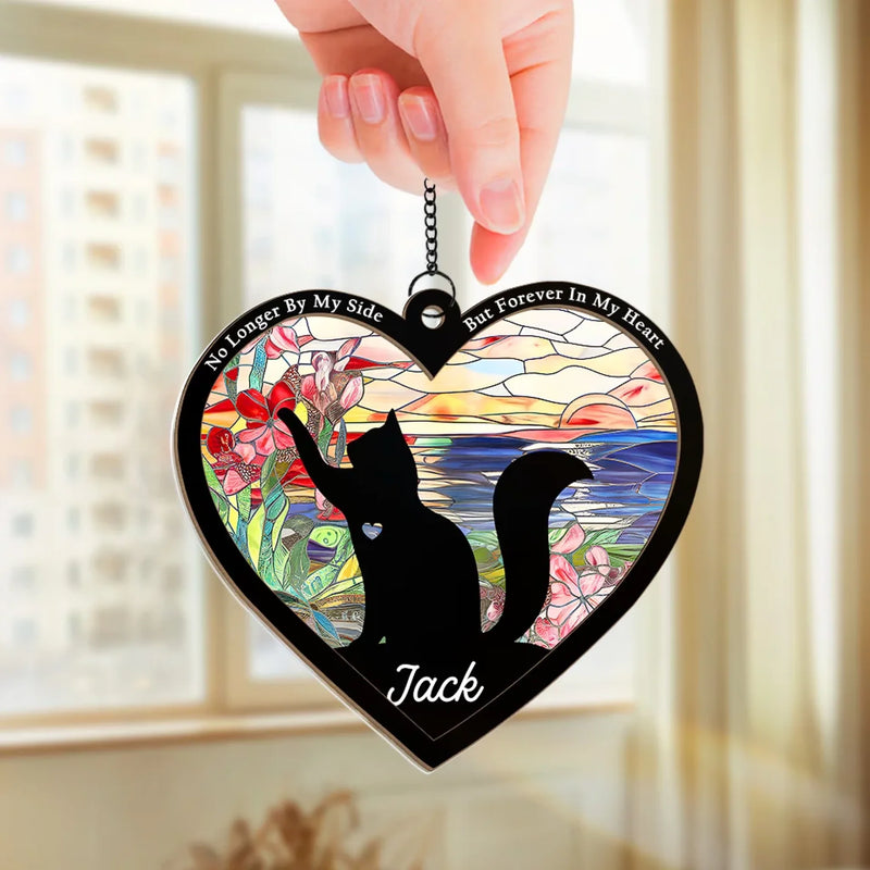 A Cat’s Love, An Eternal Memory - Memorial Personalized Window Hanging Suncatcher Ornament - Sympathy Gift For Pet Owners, Pet Lovers