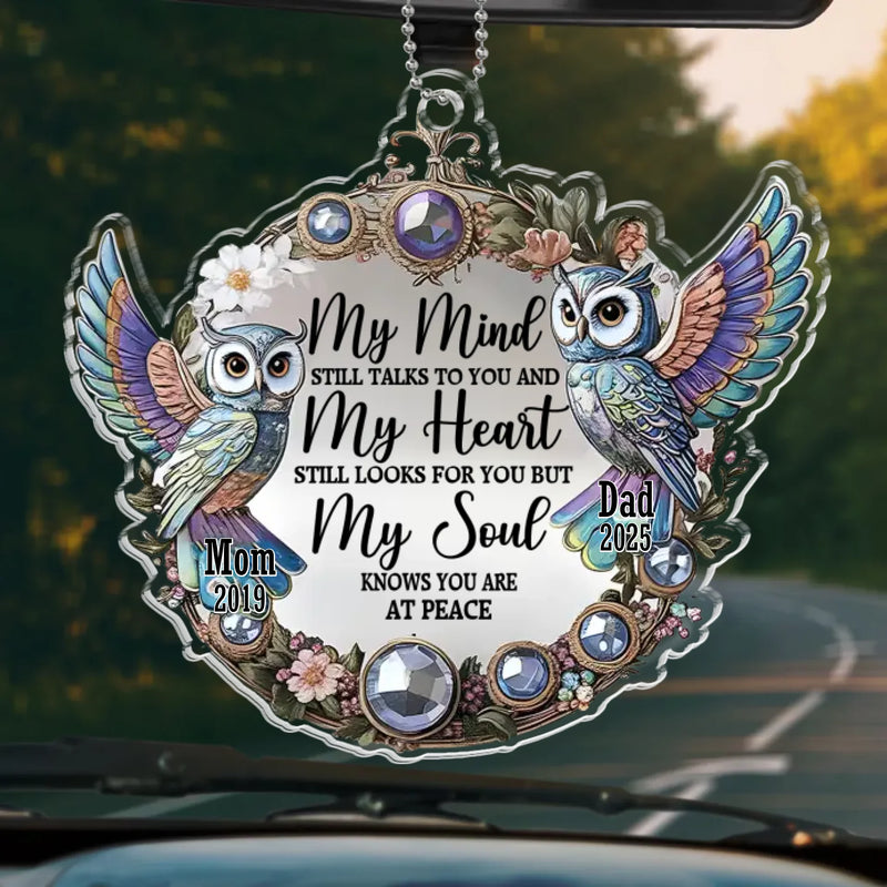 Cherished Memories Live Forever - Memorial Personalized Custom Car Ornament - Acrylic Custom Shaped - Sympathy Gift For Family Members