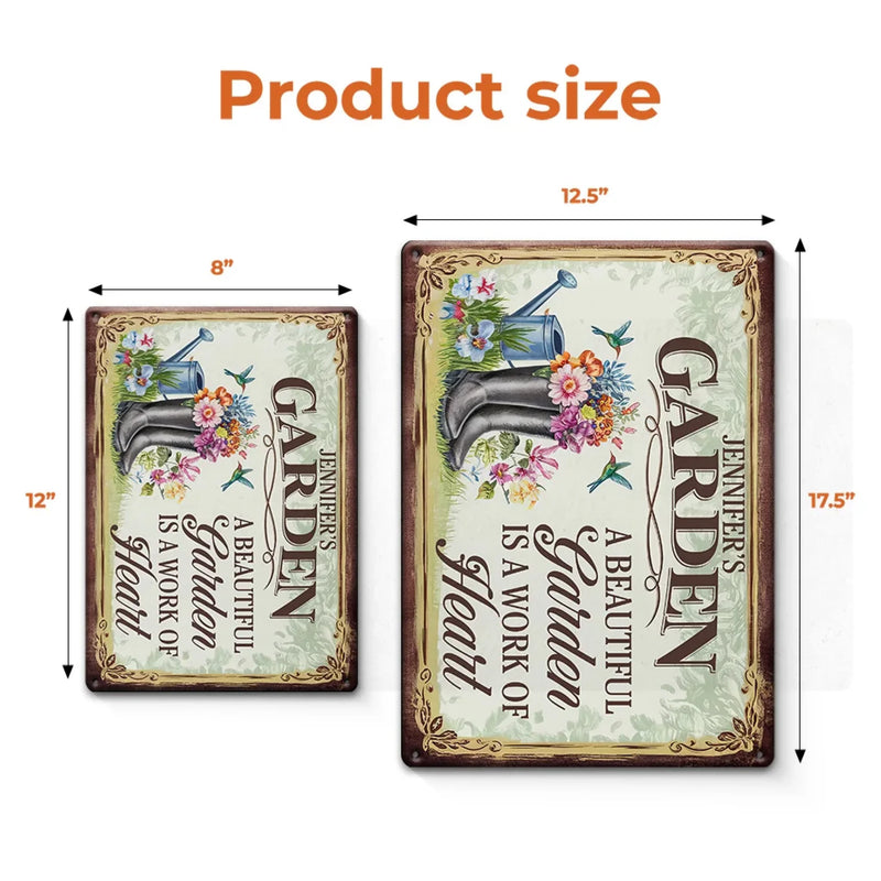 My Love Plants The Whole Garden - Family Personalized Custom Home Decor Metal Sign - Gift For Yourself, Best Friends, Siblings, Family Members