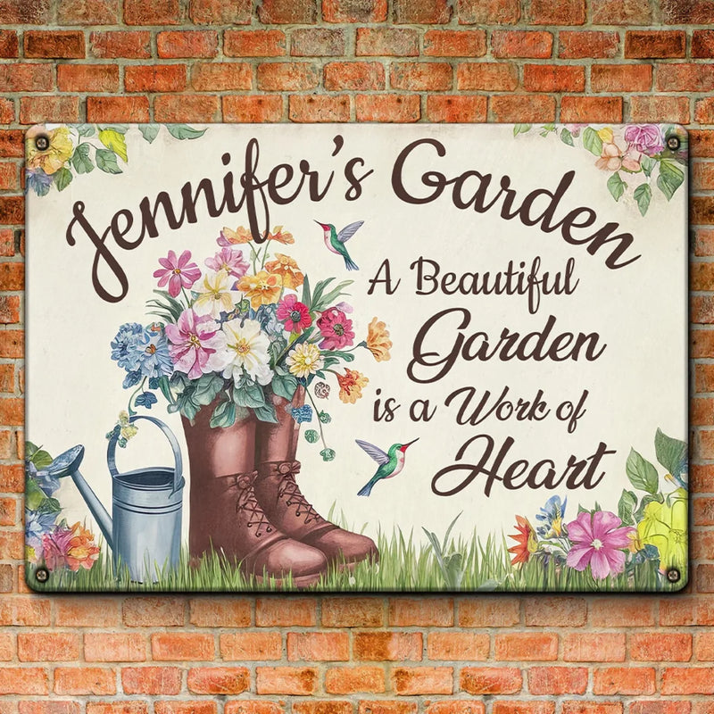 Plant With Full Of Love - Family Personalized Custom Home Decor Metal Sign - Gift For Yourself, Best Friends, Siblings, Family Members