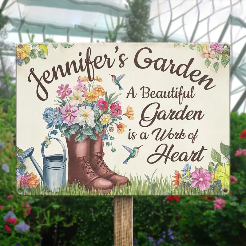 Plant With Full Of Love - Family Personalized Custom Home Decor Metal Sign - Gift For Yourself, Best Friends, Siblings, Family Members