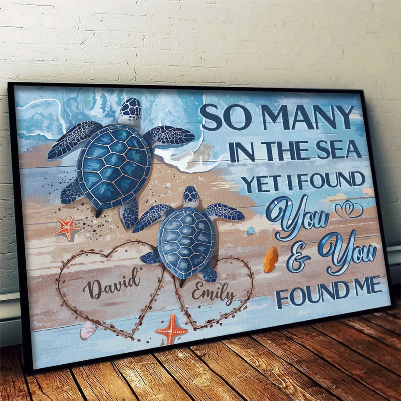 My Heart Is Yours, Entirely And Unconditionally - Couple Personalized Custom Horizontal Poster - Gift For Husband Wife, Anniversary
