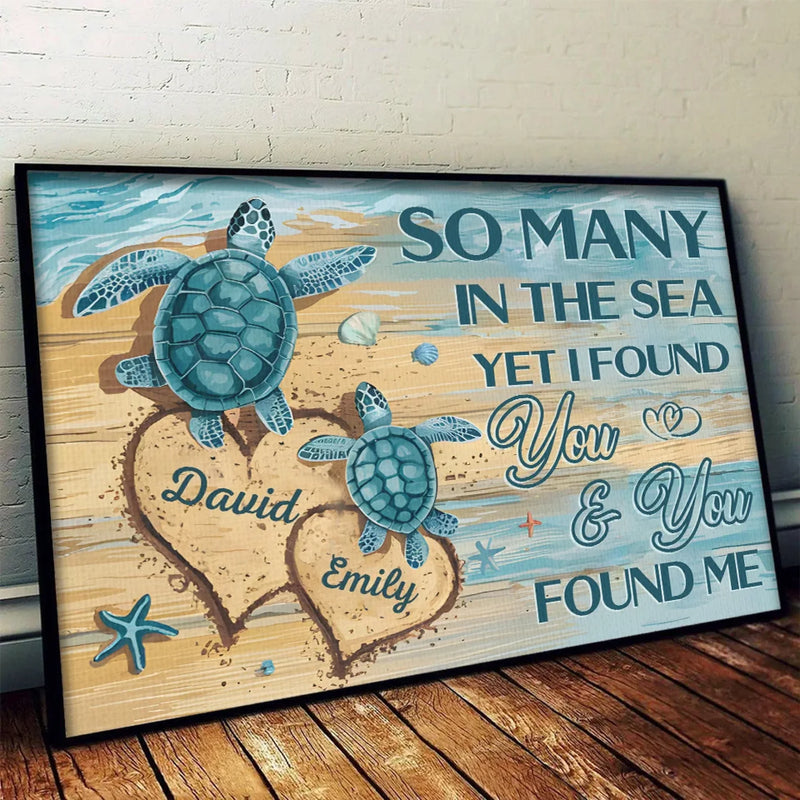 I Love You Wholly, With All My Heart - Couple Personalized Custom Horizontal Poster - Gift For Husband Wife, Anniversary