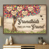 Grandkids Complete Your Heart - Family Personalized Custom Horizontal Poster - Gift For Grandma, Grandpa, Grandkid