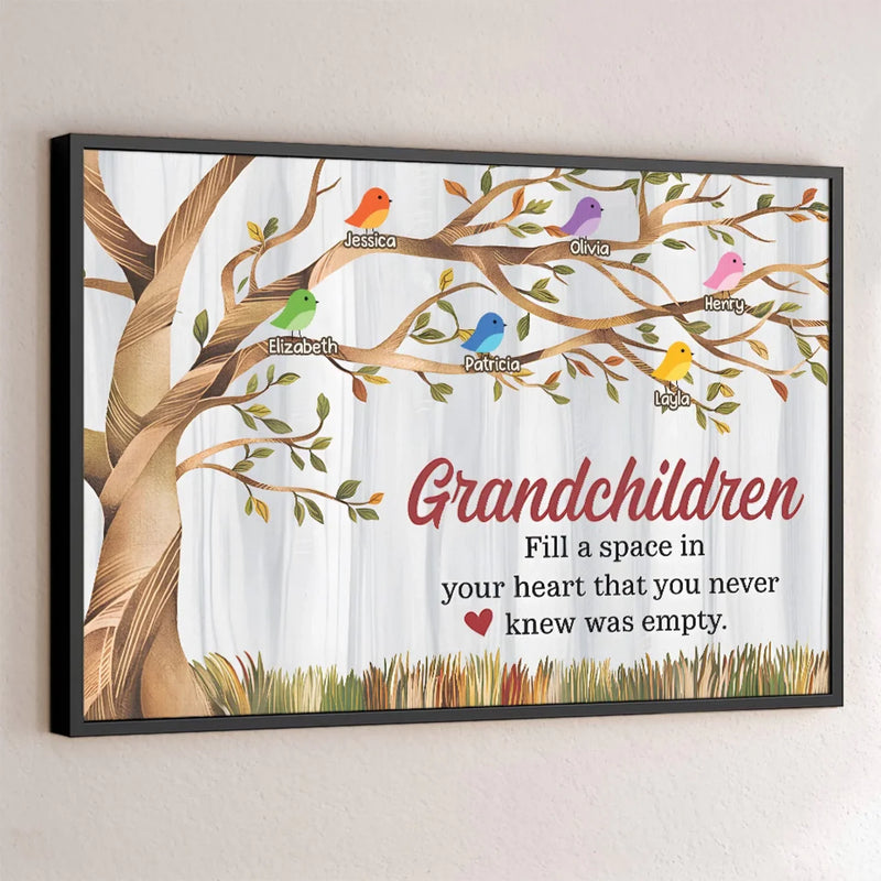 Grandkids Make Life’s Moments Magical - Family Personalized Custom Horizontal Poster - Gift For Grandma, Grandpa, Grandkid