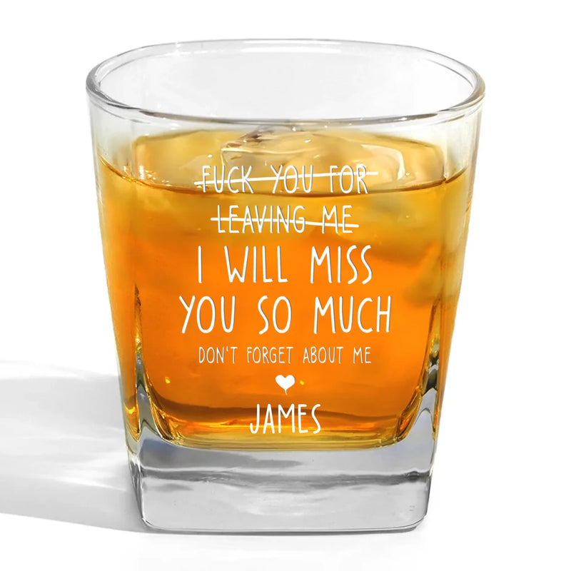 Cheers To The Good Times Ahead - Coworker Personalized Custom Square Whiskey Glass - Appreciation, Retirement Gift For Coworkers, Work Friends, Colleagues