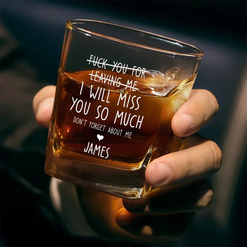 Cheers To The Good Times Ahead - Coworker Personalized Custom Square Whiskey Glass - Appreciation, Retirement Gift For Coworkers, Work Friends, Colleagues