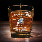 Celebrate The Joy Of Relaxation - Coworker Personalized Custom Square Whiskey Glass - Appreciation, Retirement Gift For Coworkers, Work Friends, Colleagues