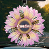 Grandmas Are The Gardeners Of Happiness - Family Personalized Custom Car Ornament - Acrylic Custom Shaped - Gift For Mom, Grandma