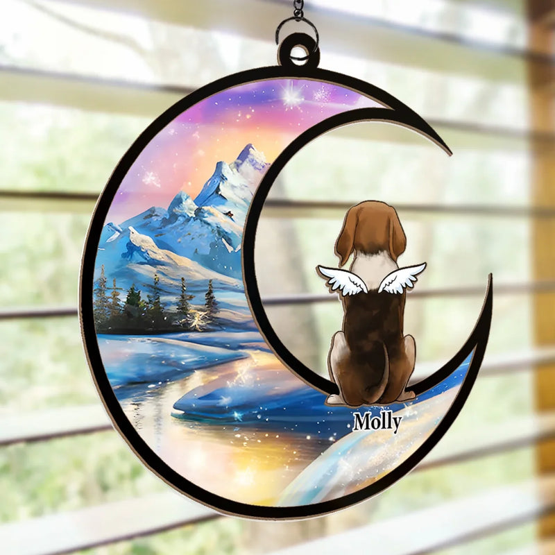 Heaven’s Gates Have A New Guardian - Memorial Personalized Window Hanging Suncatcher Ornament - Sympathy Gift For Pet Owners, Pet Lovers
