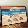 Like A Turtle, A Mom Carries Her World On Her Back - Family Personalized Custom Horizontal Poster - Gift For Mom