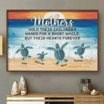Mama Turtle And Her Hatchlings, Forever Traveling Together - Family Personalized Custom Horizontal Poster - Gift For Mom