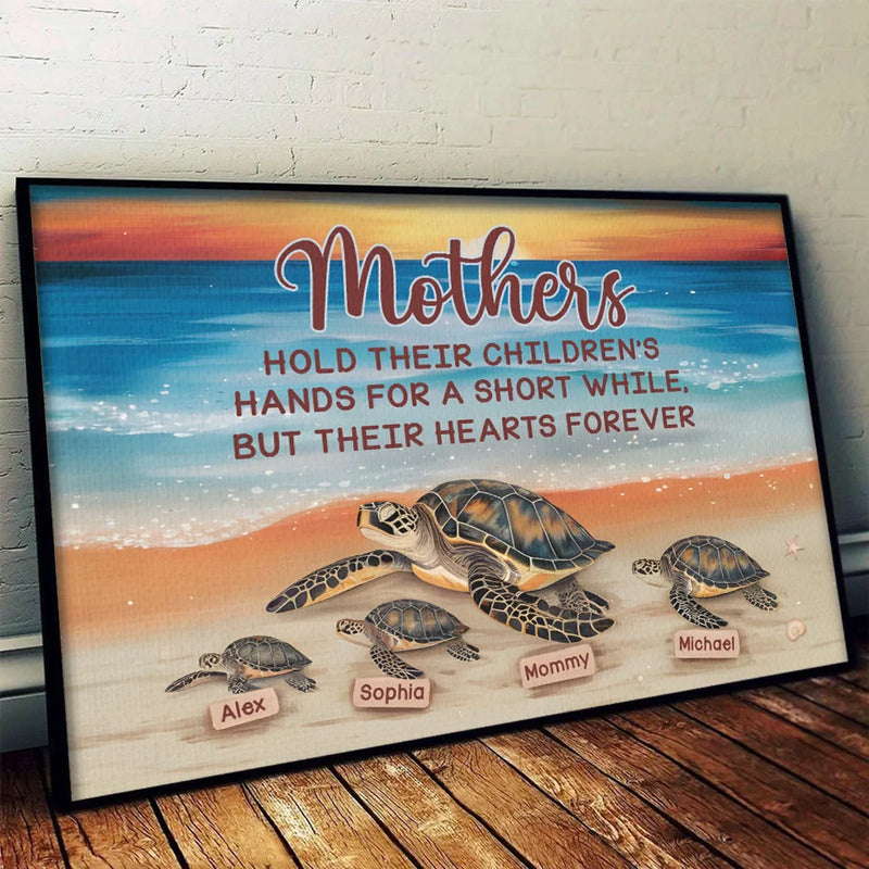 Slow And Steady, A Mother’s Love Never Wavers - Family Personalized Custom Horizontal Poster - Gift For Mom