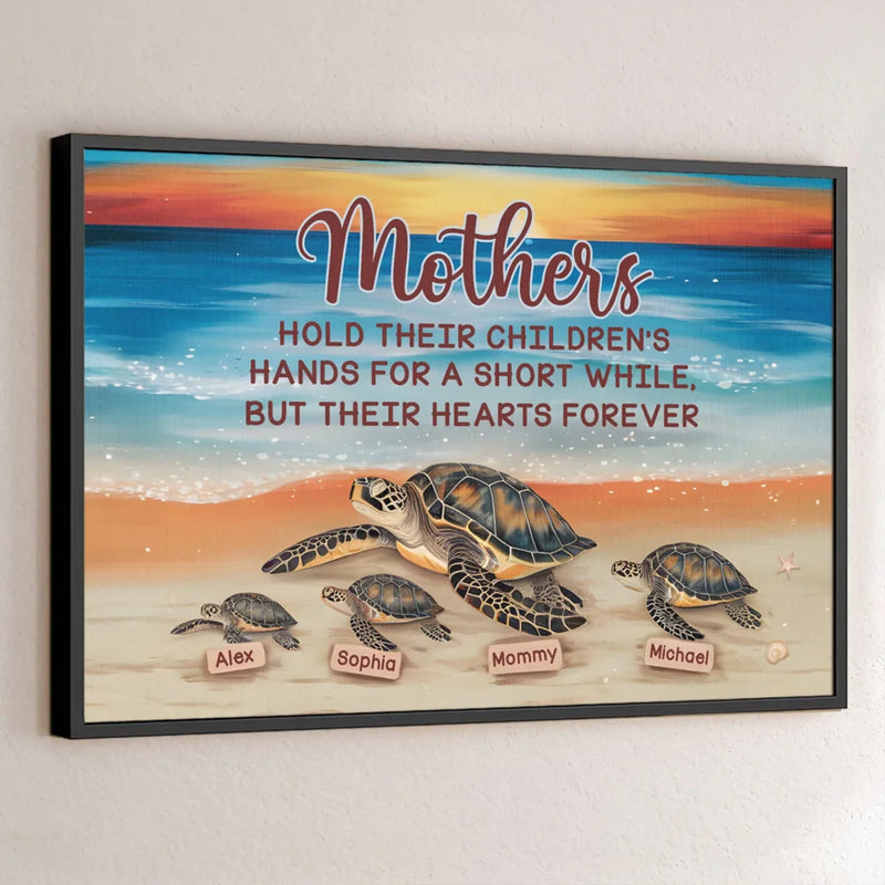 Slow And Steady, A Mother’s Love Never Wavers - Family Personalized Custom Horizontal Poster - Gift For Mom