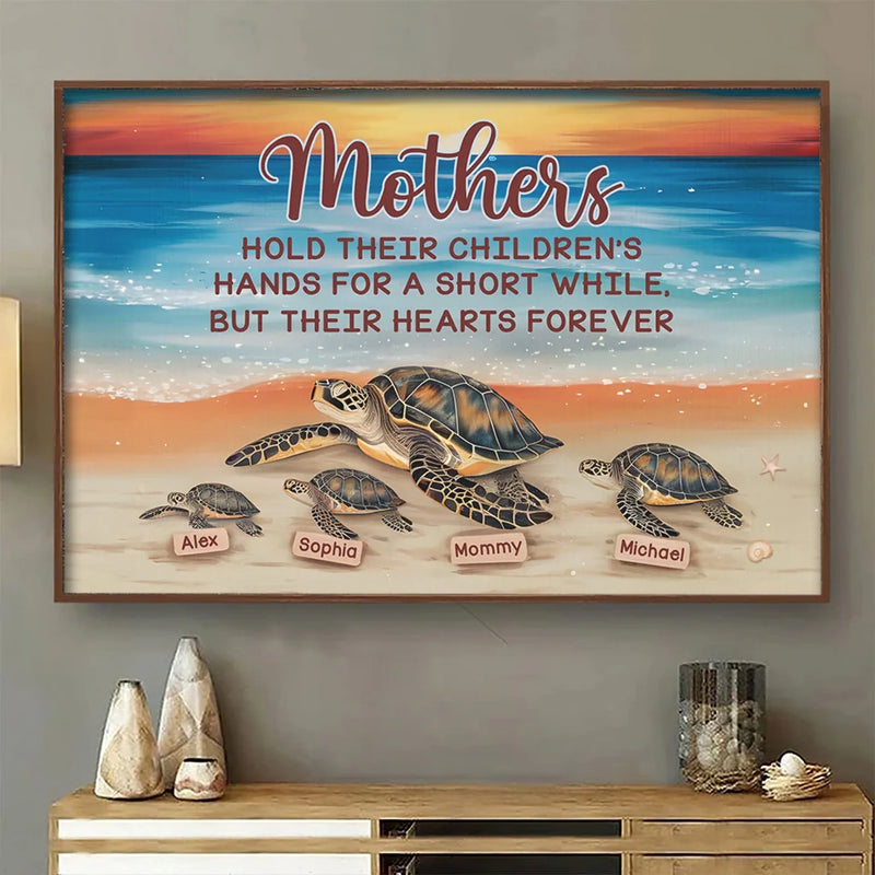 Slow And Steady, A Mother’s Love Never Wavers - Family Personalized Custom Horizontal Poster - Gift For Mom