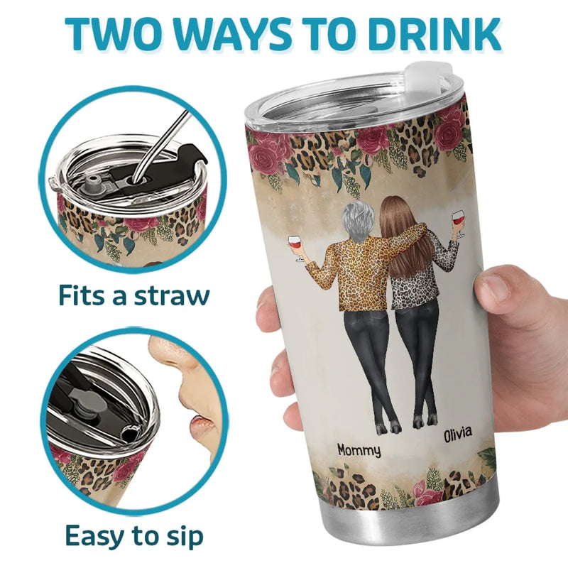 Always By Your Side - Family Personalized Custom Tumbler - Gift For Mom, Daughter