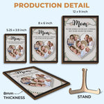 Custom Photo I See My World In Your Eyes - Family Personalized Custom 2-Layered Wooden Plaque With Stand - Gift For Mom, Grandma, Daughter