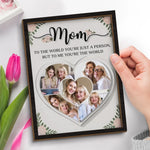 Custom Photo I See My World In Your Eyes - Family Personalized Custom 2-Layered Wooden Plaque With Stand - Gift For Mom, Grandma, Daughter
