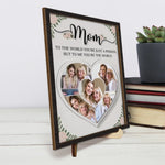 Custom Photo I See My World In Your Eyes - Family Personalized Custom 2-Layered Wooden Plaque With Stand - Gift For Mom, Grandma, Daughter
