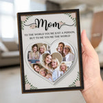 Custom Photo I See My World In Your Eyes - Family Personalized Custom 2-Layered Wooden Plaque With Stand - Gift For Mom, Grandma, Daughter
