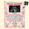 Custom Photo Cuddled Up With You, My Little Bump - Family Personalized Custom Blanket - Baby Shower Gift, Gift For First Mom