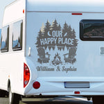 The Simplest Moments Become The Most Magical - Camping Personalized Custom RV Decal - Gift For Couple, Best Friends, Campers