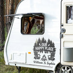 The Simplest Moments Become The Most Magical - Camping Personalized Custom RV Decal - Gift For Couple, Best Friends, Campers