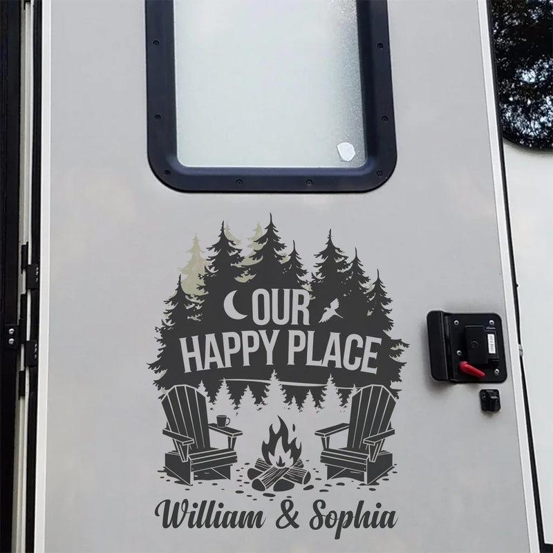 The Simplest Moments Become The Most Magical - Camping Personalized Custom RV Decal - Gift For Yourself, Best Friends, Siblings, Family Members, Camping Lovers