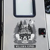 A Crackling Campfire And A Sky Full Of Stars - Camping Personalized Custom RV Decal - Gift For Yourself, Best Friends, Siblings, Family Members, Camping Lovers