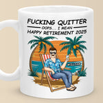 Here’s To The Next Chapter Of Your Life - Coworker Personalized Custom Mug - Appreciation, Retirement Gift For Coworkers, Men