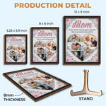 Custom Photo Mom Gifts - Personalized Wooden Plaque