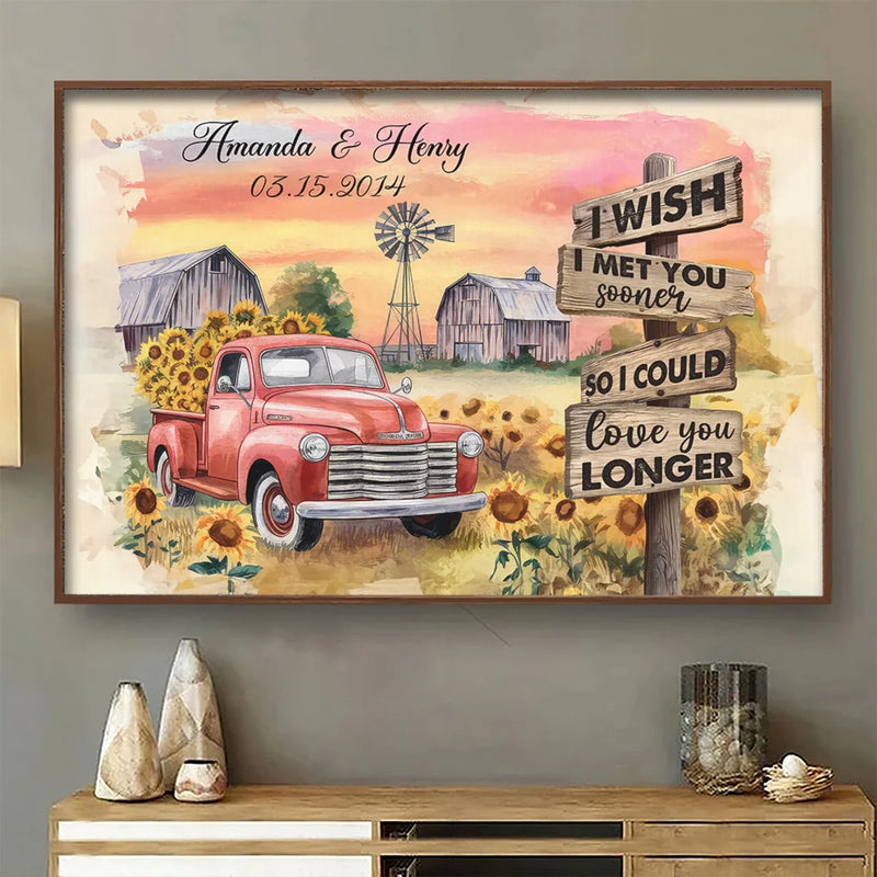 More Time With You Would Be A Gift - Couple Personalized Custom Horizontal Poster - Gift For Husband Wife, Anniversary