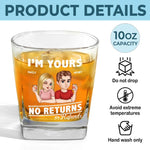 Custom Name Funny Couple Gifts - Personalized Square Whiskey Glass