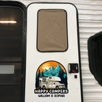 Roam Far, Camp Near - Camping Personalized Custom RV Decal - Gift For Yourself, Best Friends, Siblings, Family Members, Camping Lovers