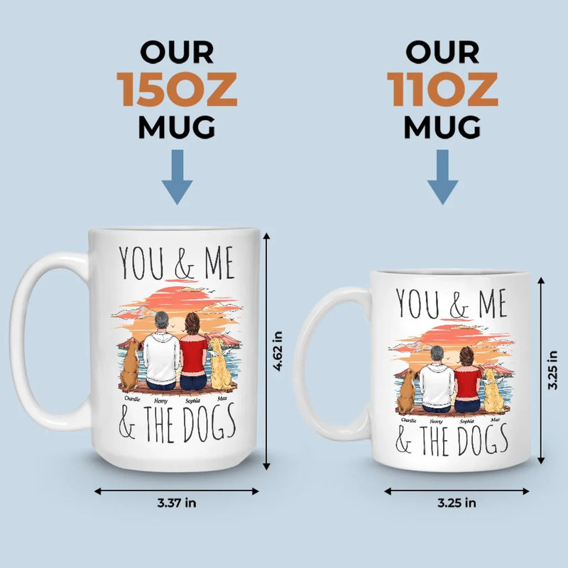 Us And Our Furry Friends - Couple Personalized Custom Mug - Gift For Husband Wife, Anniversary, Pet Owners, Pet Lovers