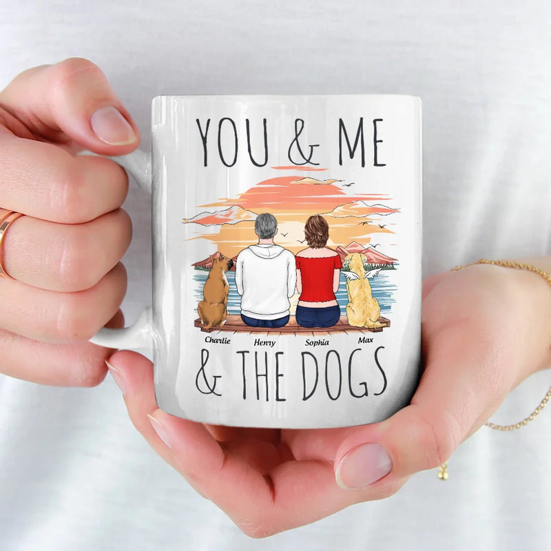Us And Our Furry Friends - Couple Personalized Custom Mug - Gift For Husband Wife, Anniversary, Pet Owners, Pet Lovers